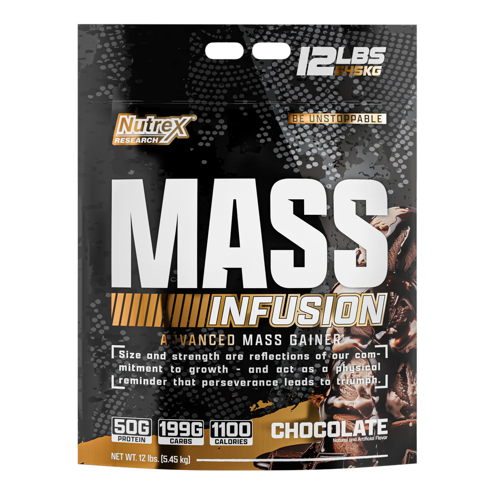Nutrex Mass Infusion 12lb - High-Calorie Mass Gainer For Maximum Muscle Growth