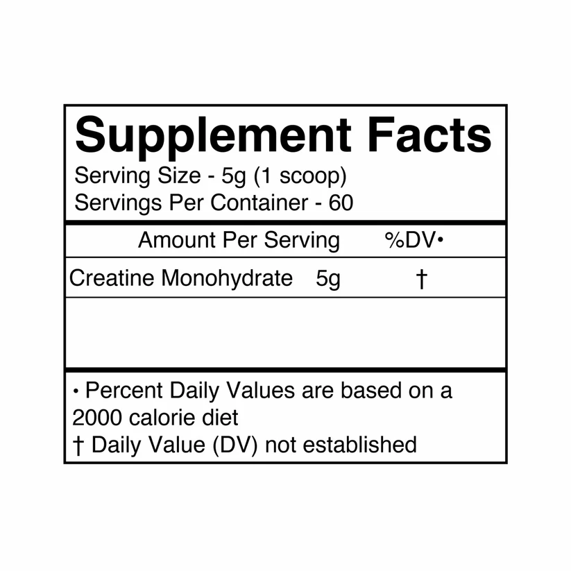 Blackmarket RAW Creatine Monohydrate