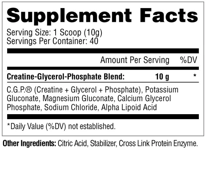 Metabolic Nutrition C.G.P. Muscle Torque Energy