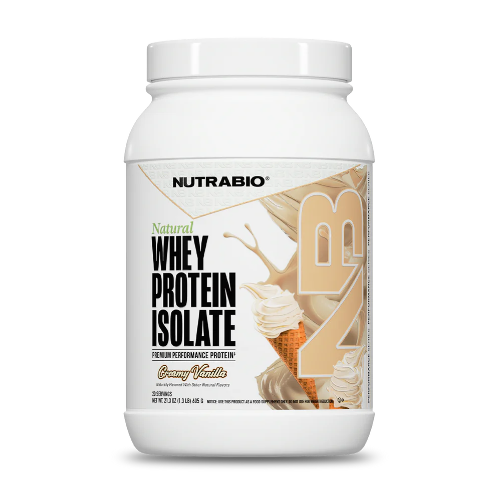 NutraBio Natural Whey Protein Isolate 20 Serving