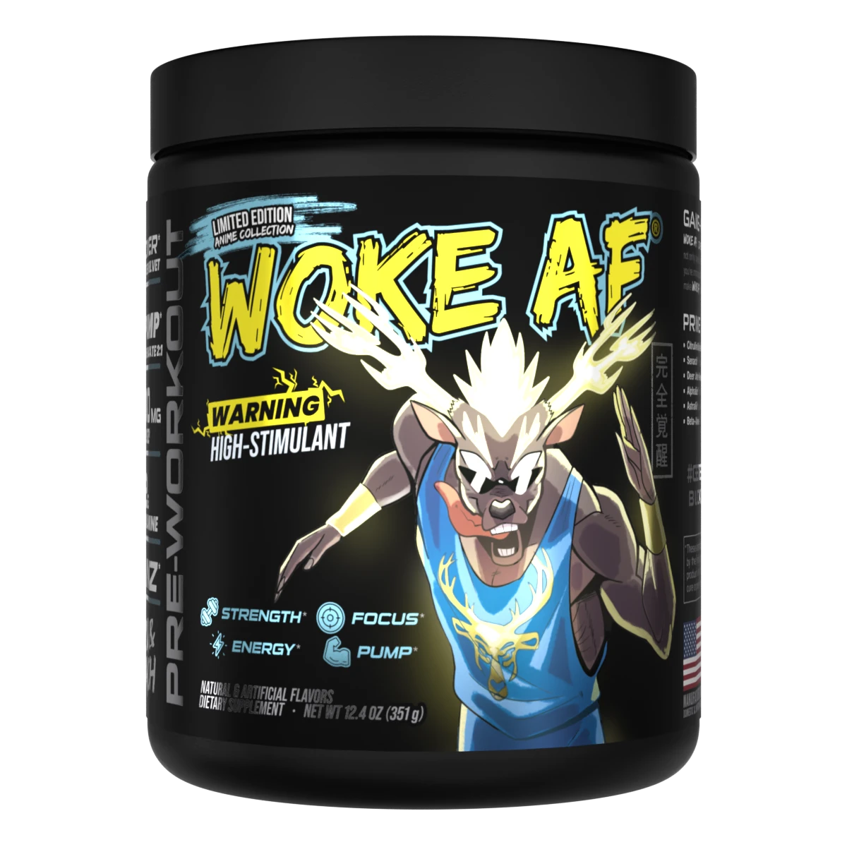 Bucked Up WOKE AF PreWorkout Anime Series Yuzu & Peach Flavor TF