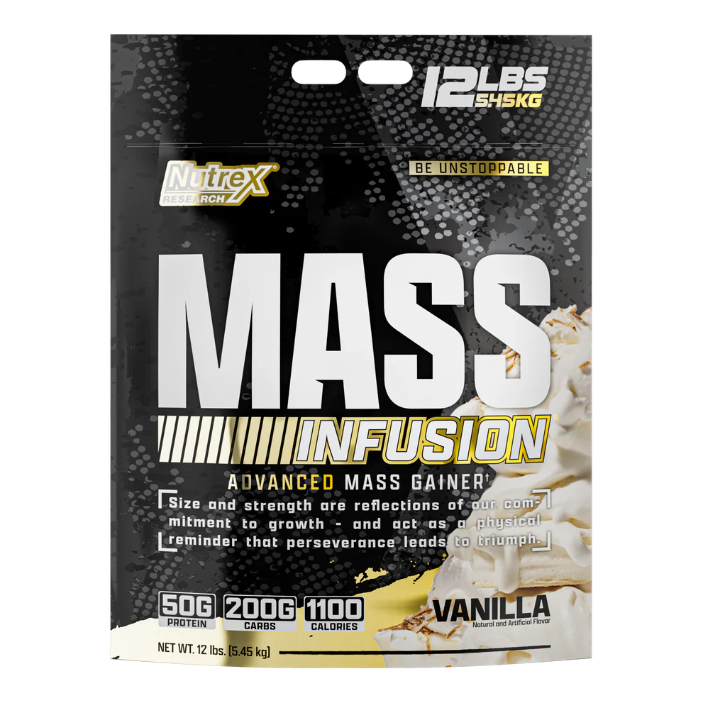 Nutrex Mass Infusion 12lb - High-Calorie Mass Gainer For Maximum Muscle Growth