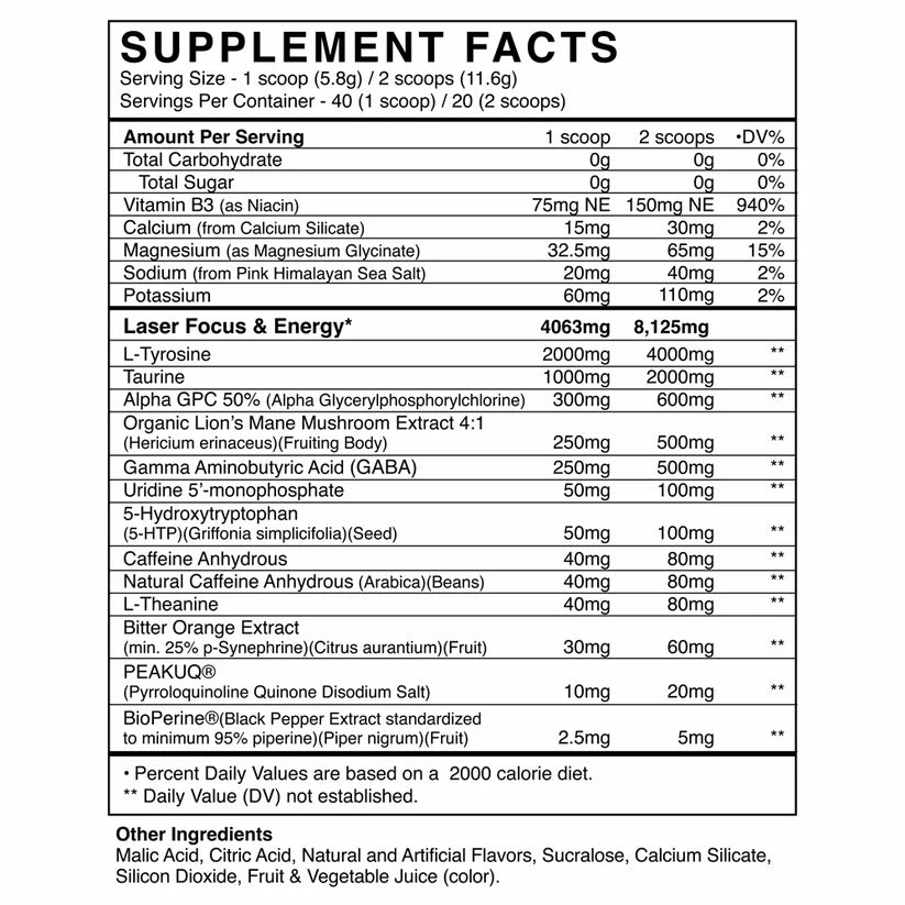 Blackmarket BUMP Laser Focus Nootropic