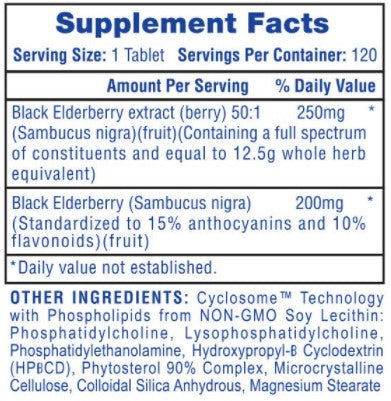 Hi Tech Black Elderberry 120ct