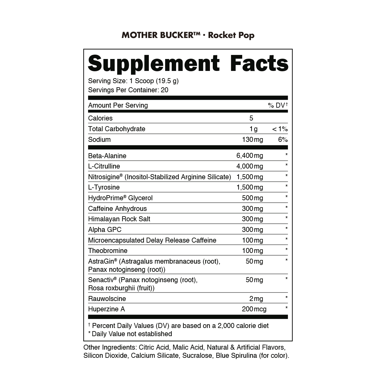 Bucked Up Mother Bucker High Stim Pre-Workout