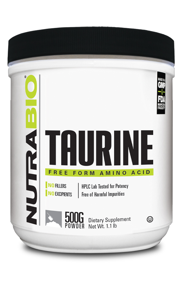 Nutra Bio Taurine Powder 500g