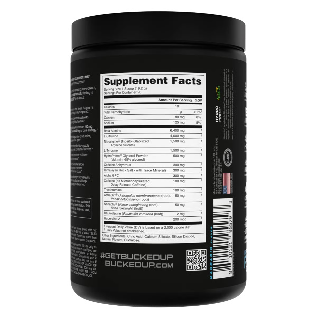 NEW Bucked Up Mother Bucker High Stim Pre-Workout: Bare Knuckle Punch Ice Cold