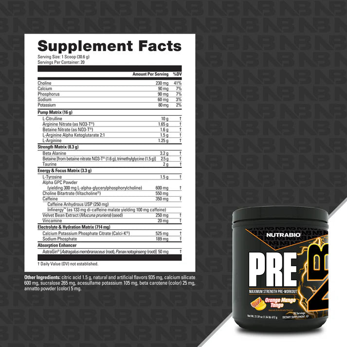 NEW NutraBio PRE
