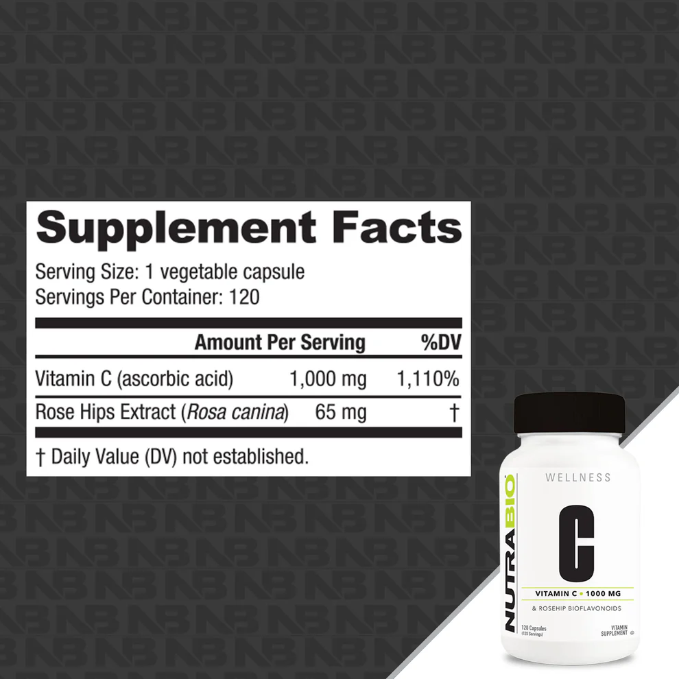 Nutra Bio Vitamin C 1000mg 120caps