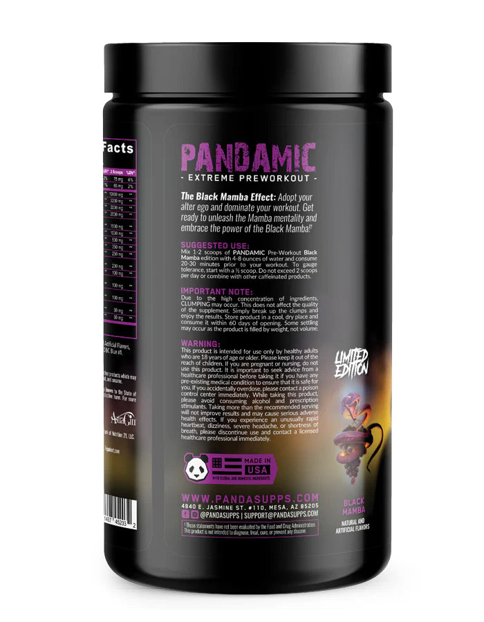 Pandamic - Limited Edition Pre-Workout (Black Mamba Edition)