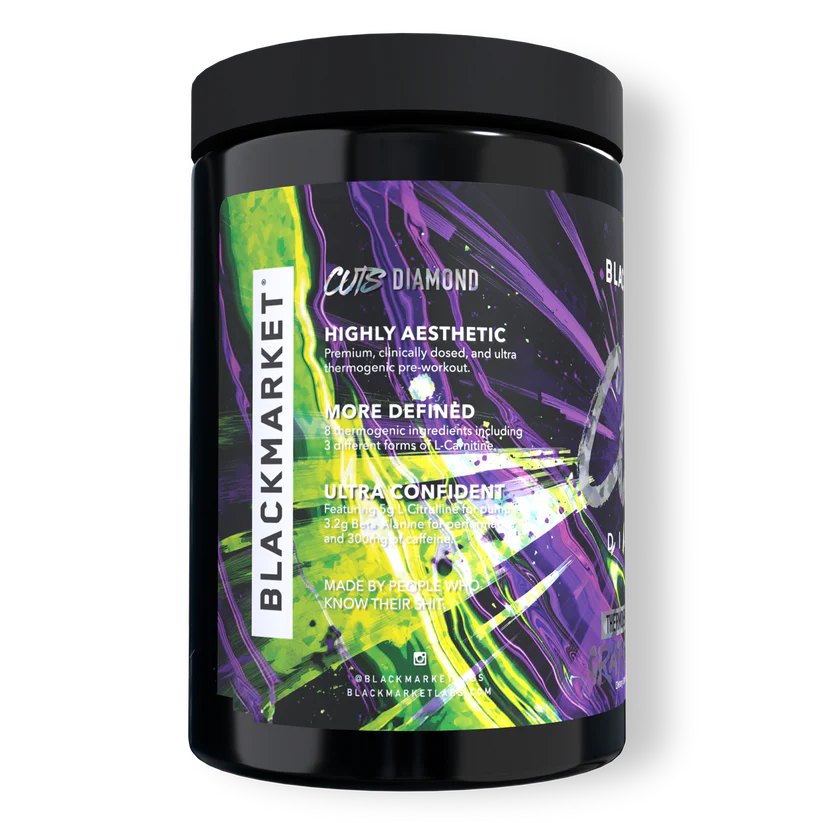 NEW Blackmarket CUTS Diamond Pre-Workout Grape Limeade