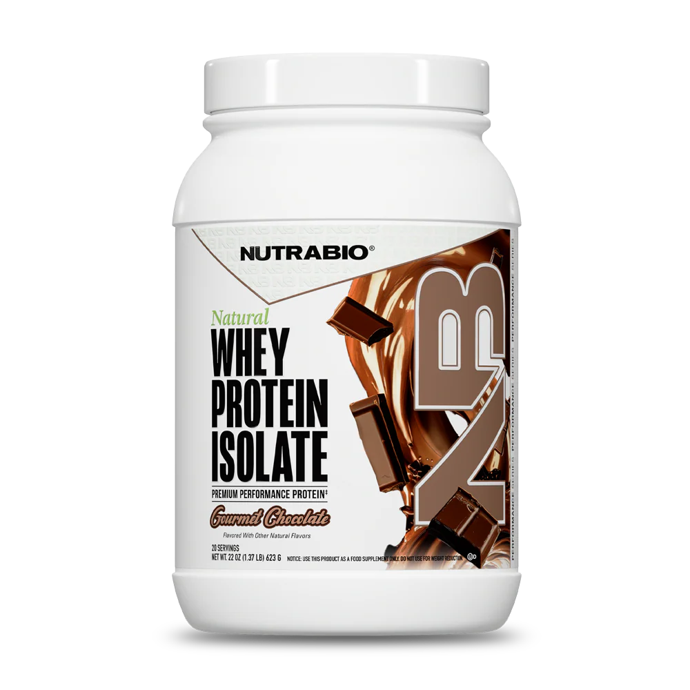 NutraBio Natural Whey Protein Isolate 20 Serving