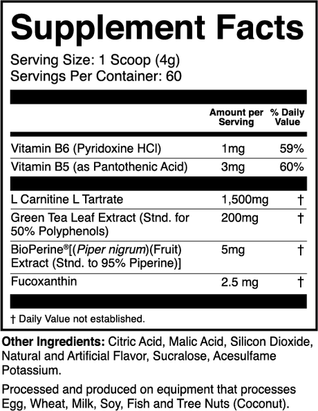 L Carnitine w/ Fucoxanthin