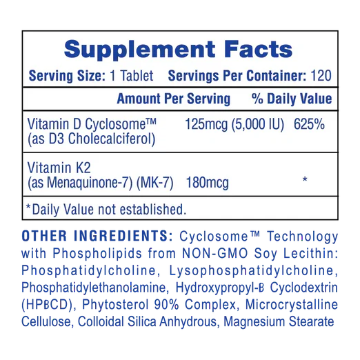 Hi Tech Pharmaceuticals Mega Vitamin D3 + K2