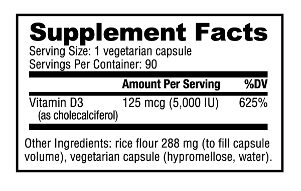 Nutra Bio Vitamin D3 5000